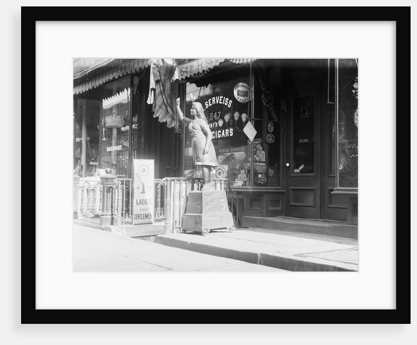 Cigar Store Indian Outside Shop by Anonymous