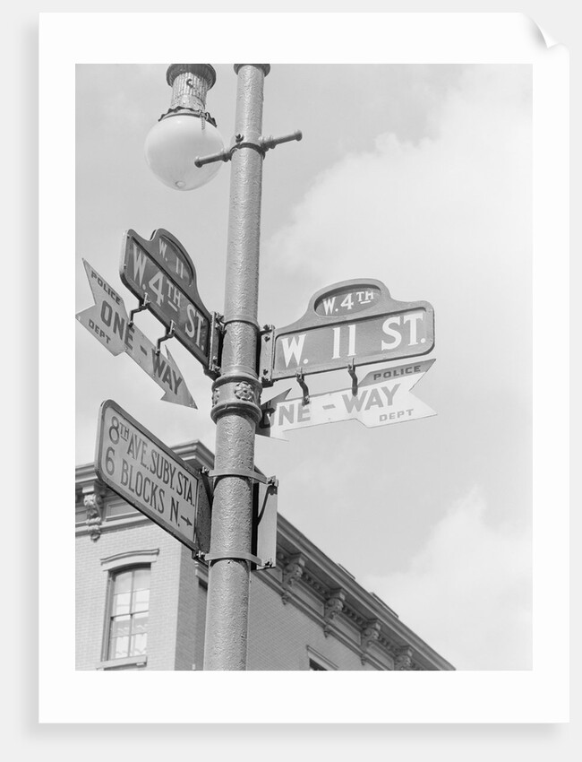 Street Light With Signs by Anonymous