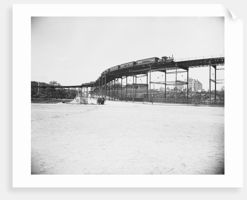 Elevated Railway Running Along Central Park by Anonymous