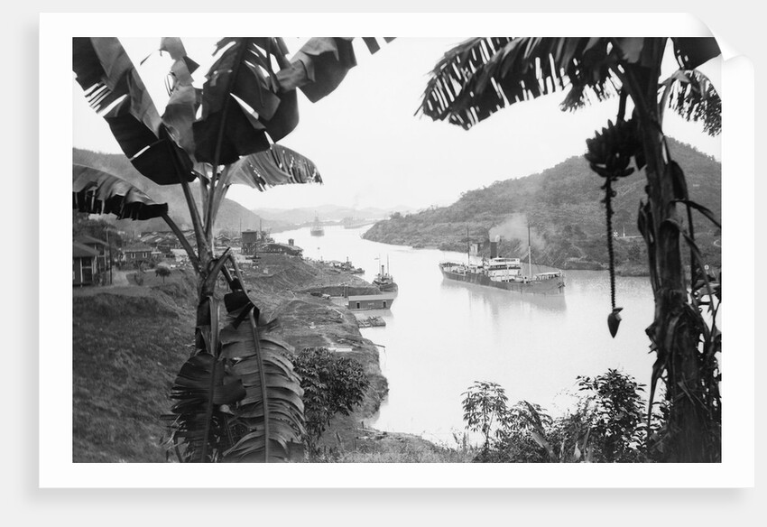 Ships in the Panama Canal by Anonymous