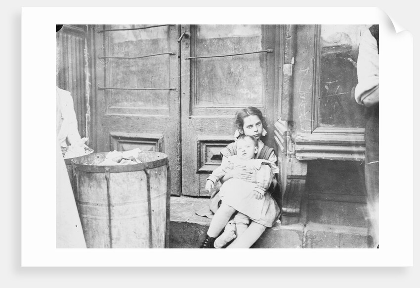 Children Sitting in a Doorway by Anonymous