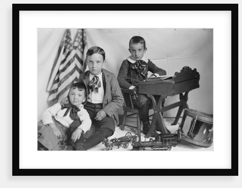 Brothers, Toys, and School Desk by Anonymous