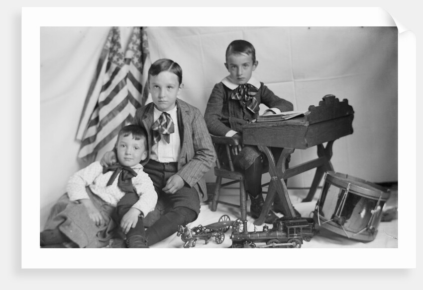 Brothers, Toys, and School Desk by Anonymous