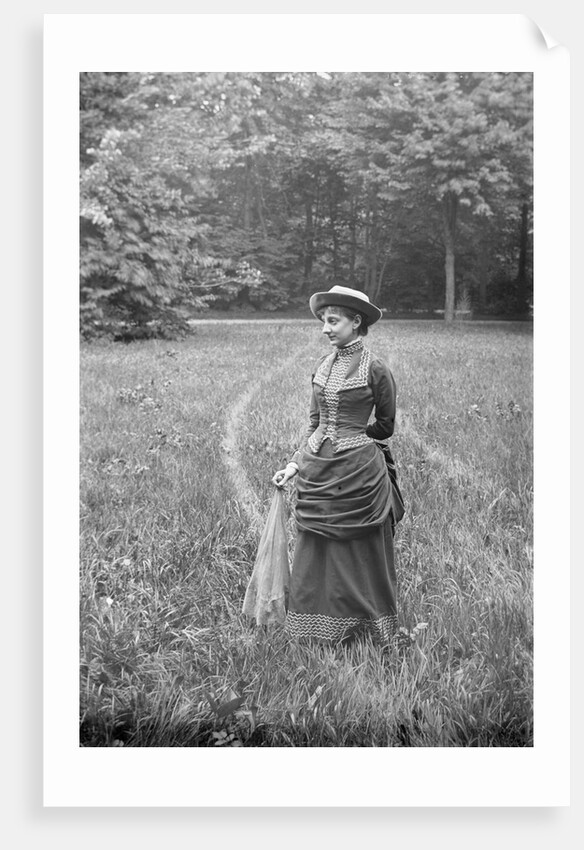 Woman in Wooded Meadow by Anonymous