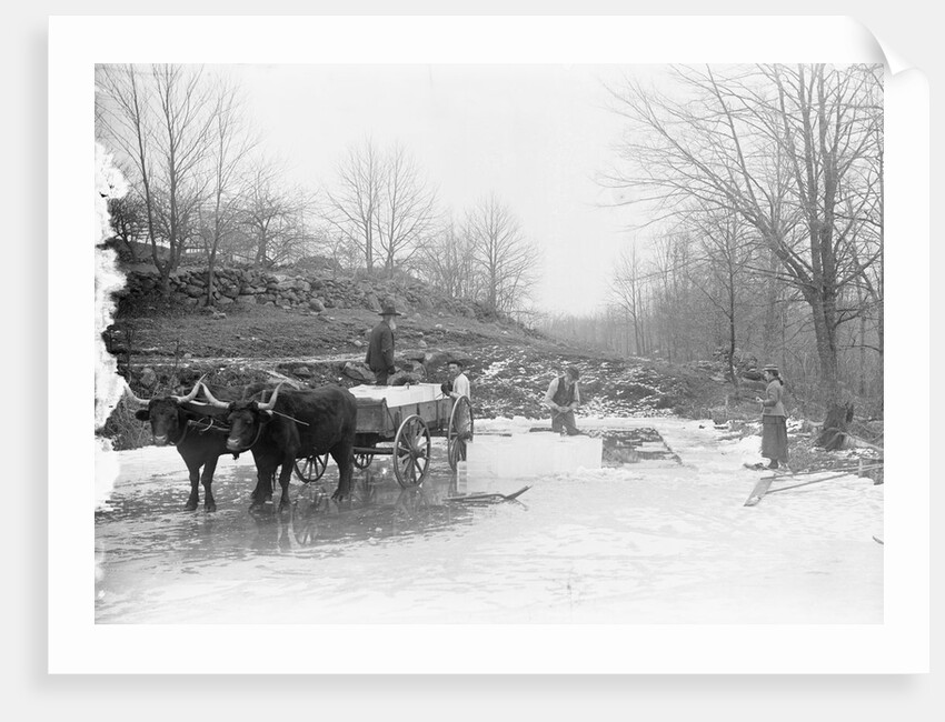Men Cutting Ice by Anonymous
