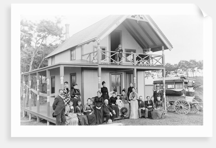 Men and Women Outside a Boarding House by Anonymous