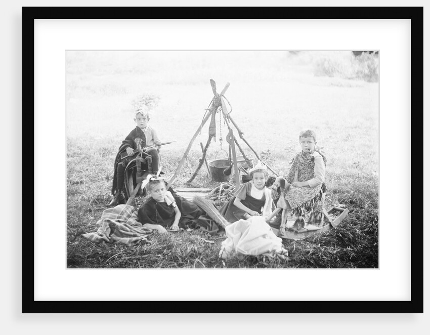 Children Playing Being Indians by Anonymous