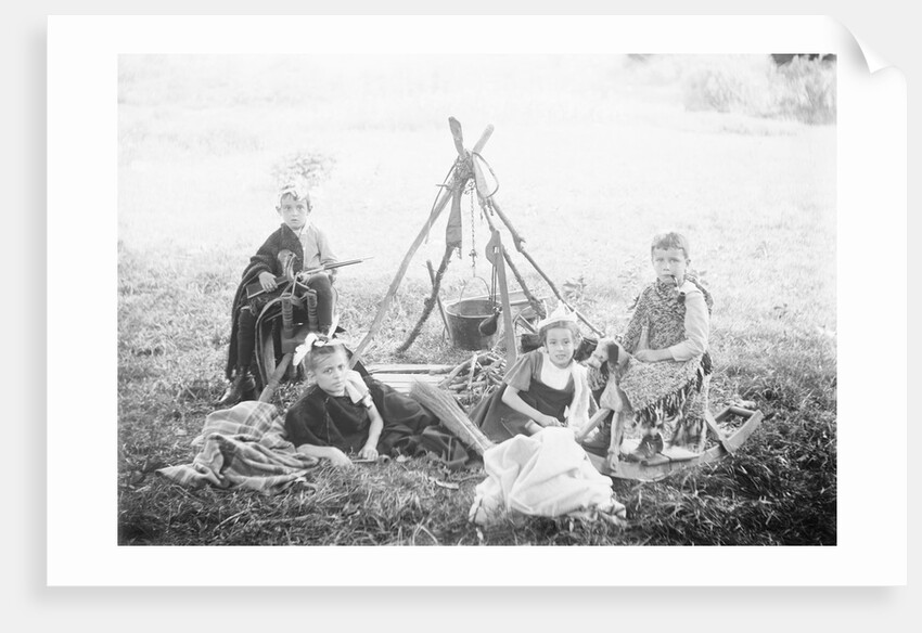 Children Playing Being Indians by Anonymous