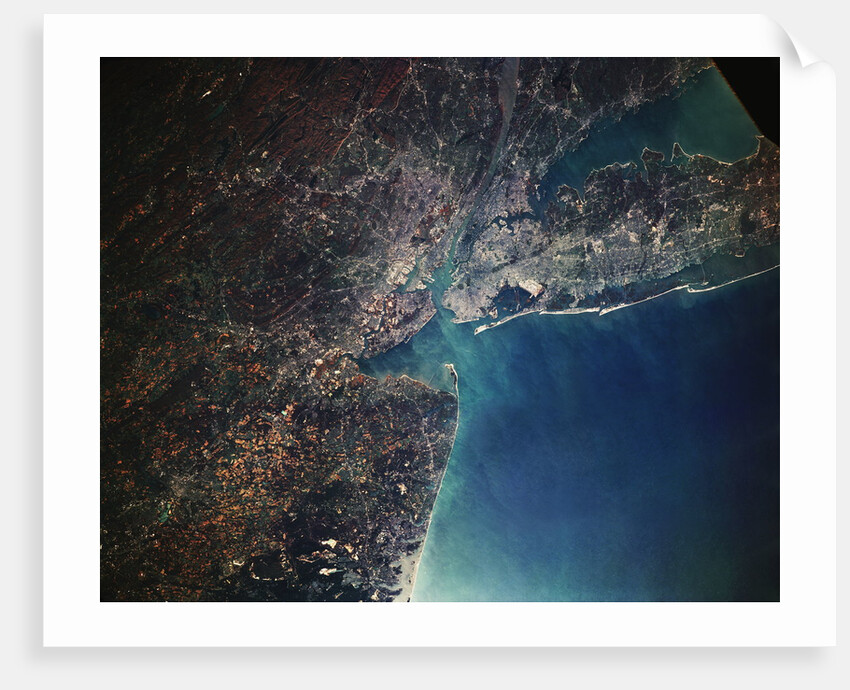 Orbital View of New York City and Long Island by Corbis