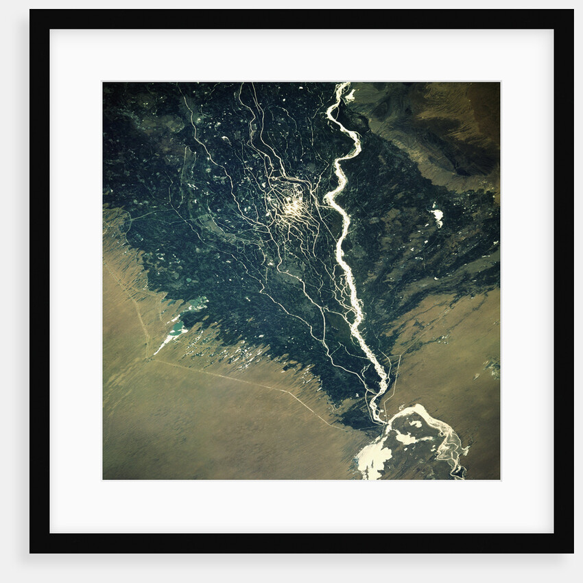 River and Cotton Fields Seen From Space by Anonymous