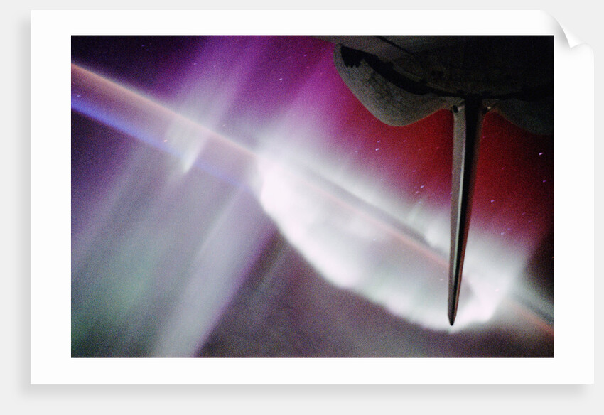 Aurora Australis and Endeavor Shuttle Tail by Anonymous