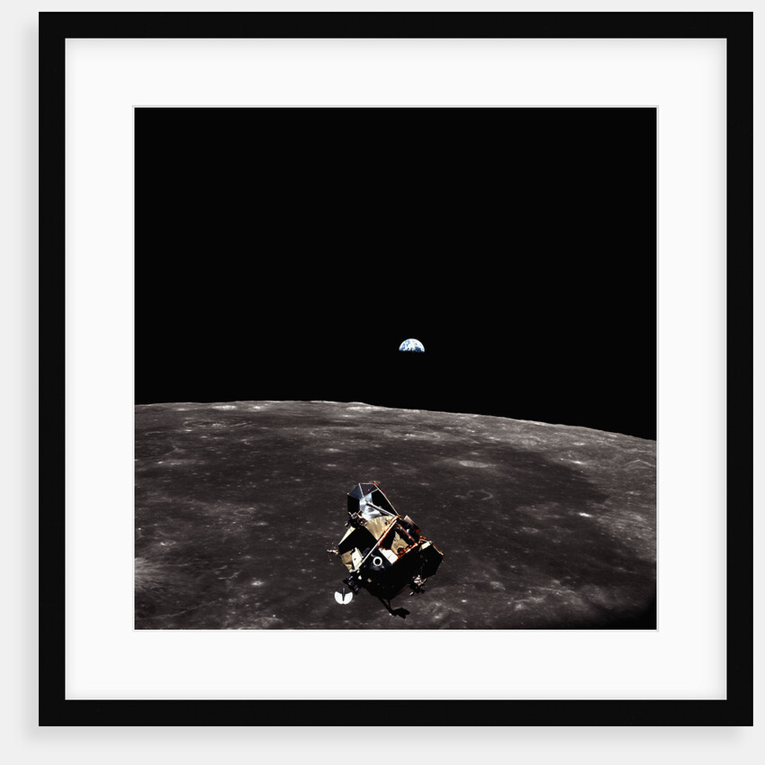 Lunar Module, Earth, and Moon by Anonymous