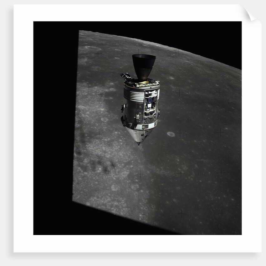 Apollo 15 Command Module Orbiting the Moon by Anonymous