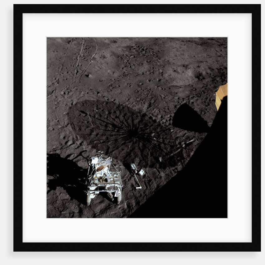 Cart and Antenna Shadow on the Moon by Anonymous