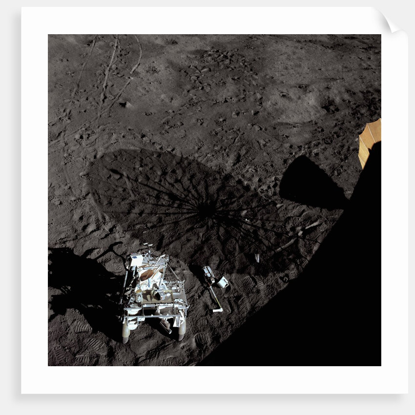 Cart and Antenna Shadow on the Moon by Anonymous