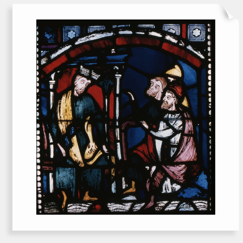 Three Robed Figures Kneeling Before a King by Anonymous