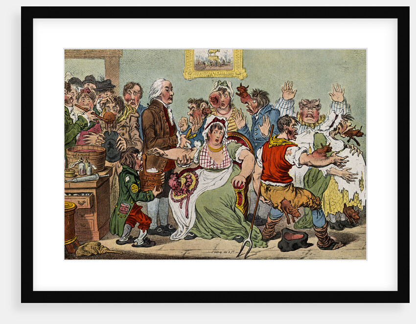 English Cartoon Depicting People with Cow Pox by Anonymous
