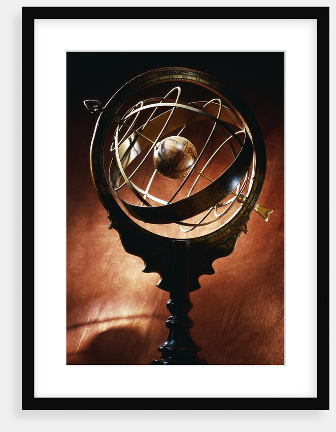 Antique Globe Mounted in Bands by Anonymous