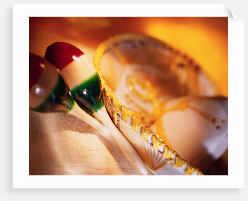 Maracas and Sombrero by Anonymous