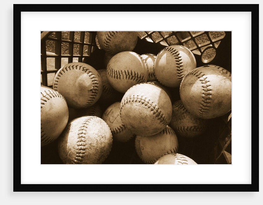 Crate Full of Worn Softballs by Anonymous