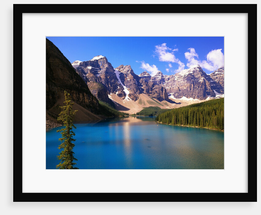 Mountains Looming over Blue Lake by Anonymous