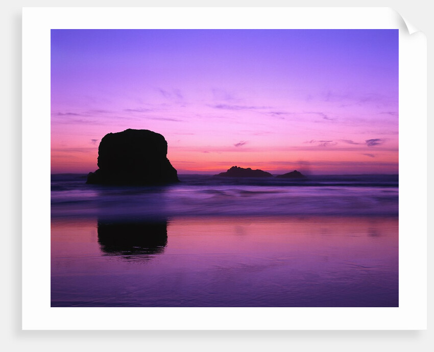 Rock Silhouetted at Twilight by Anonymous
