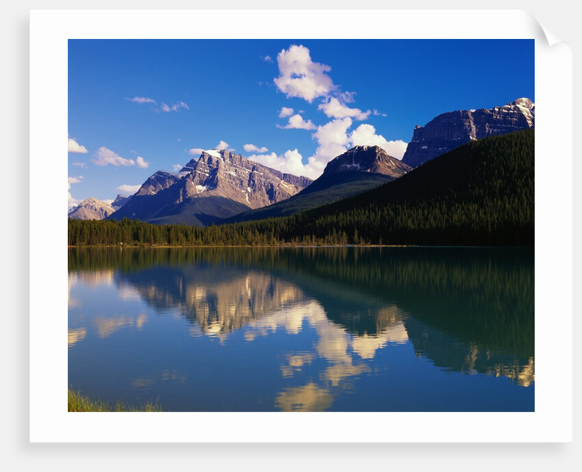Mountains Reflecting in Lake by Anonymous
