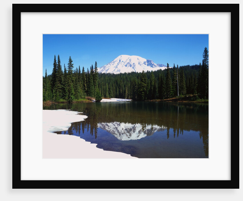 Lake Recfleting Mount Rainier by Anonymous