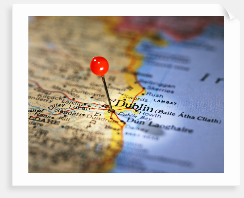 Dublin Marked on Map by Anonymous
