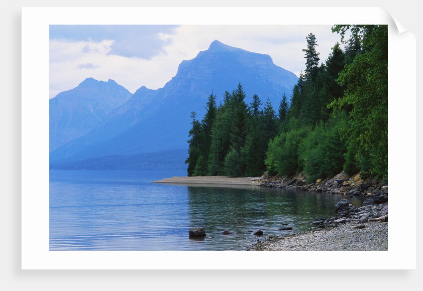 Mountains and Lake McDonald Shoreline by Anonymous