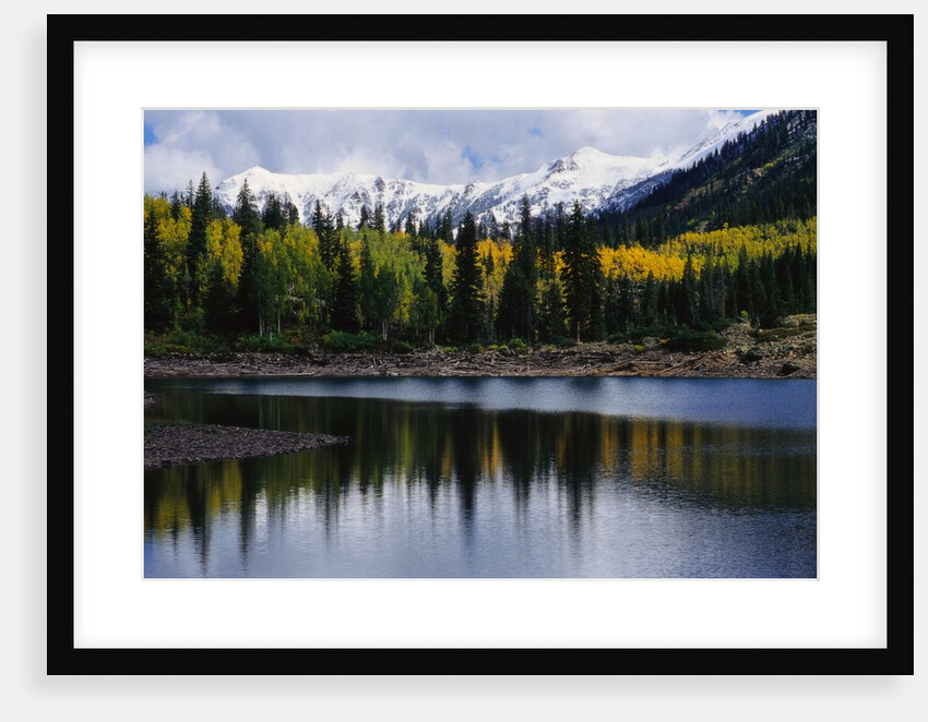 Autumn Trees on Mountain Lake by Anonymous