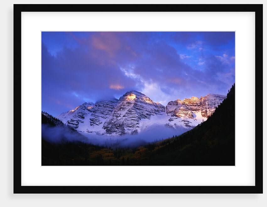 Sunrise on Snow-Covered Mountains by Anonymous
