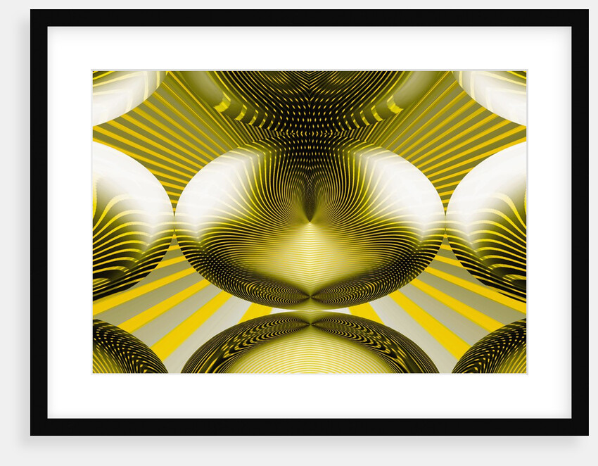 Yellow Lines and Ovals by Anonymous