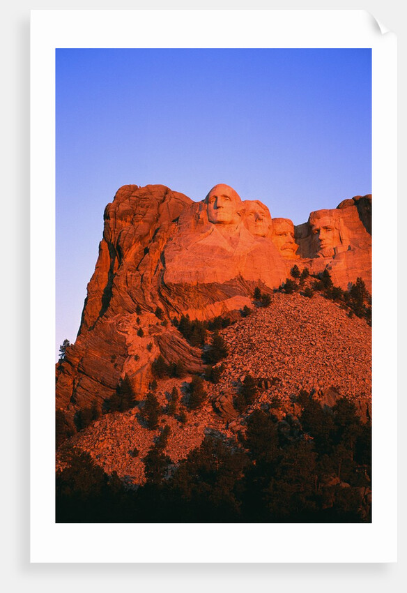 Mount Rushmore Memorial at Dusk by Anonymous