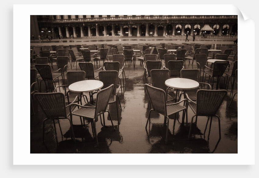 Empty Tables in Piazza San Marco by Anonymous