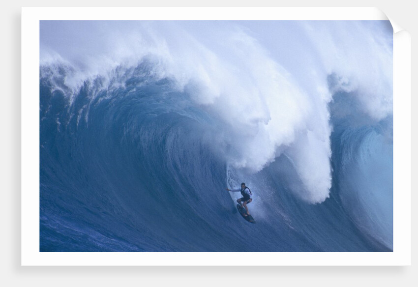 Surfer Riding Giant Wave by Anonymous