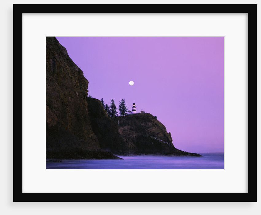 Purple Skies Over Lighthouse by Anonymous