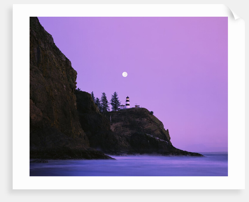 Purple Skies Over Lighthouse by Anonymous