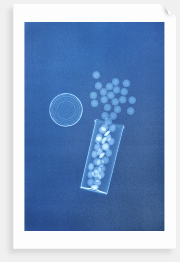 X-ray of Pills and Pill Bottle by Anonymous