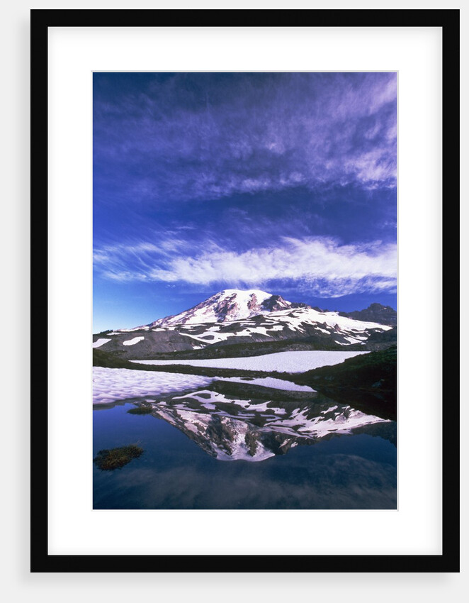Mount Rainier Reflected in Pond by Anonymous