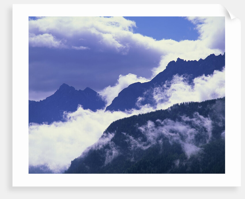 Mountains Shrouded by Clouds by Anonymous