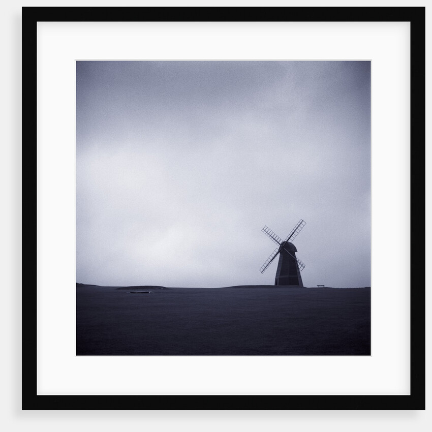 Windmill Under Gray Sky by Anonymous