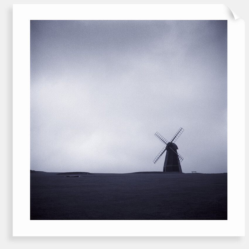 Windmill Under Gray Sky by Anonymous