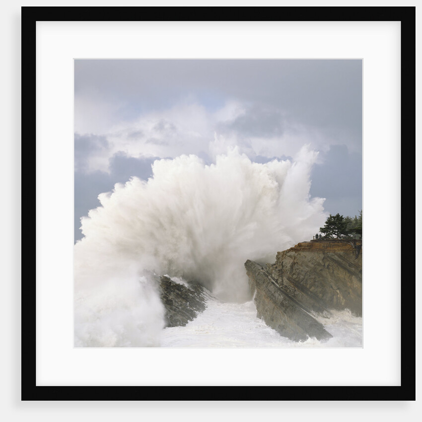Waves Crashing on Rocky Shore by Anonymous