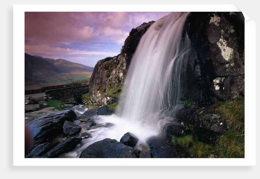 Waterfall and Jagged Rocks in the Irish Countryside by Anonymous