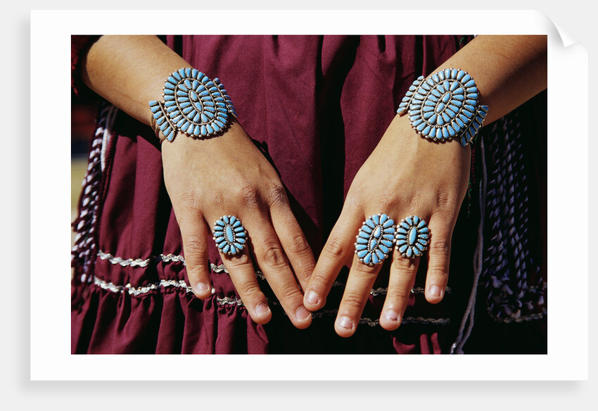 Turquoise Bracelets and Rings by Anonymous