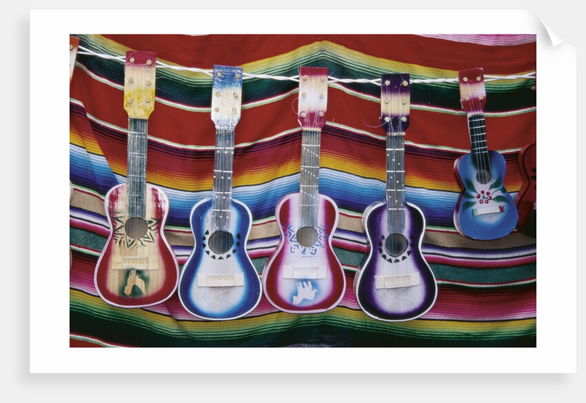 Colorful Guitars Drying by Anonymous