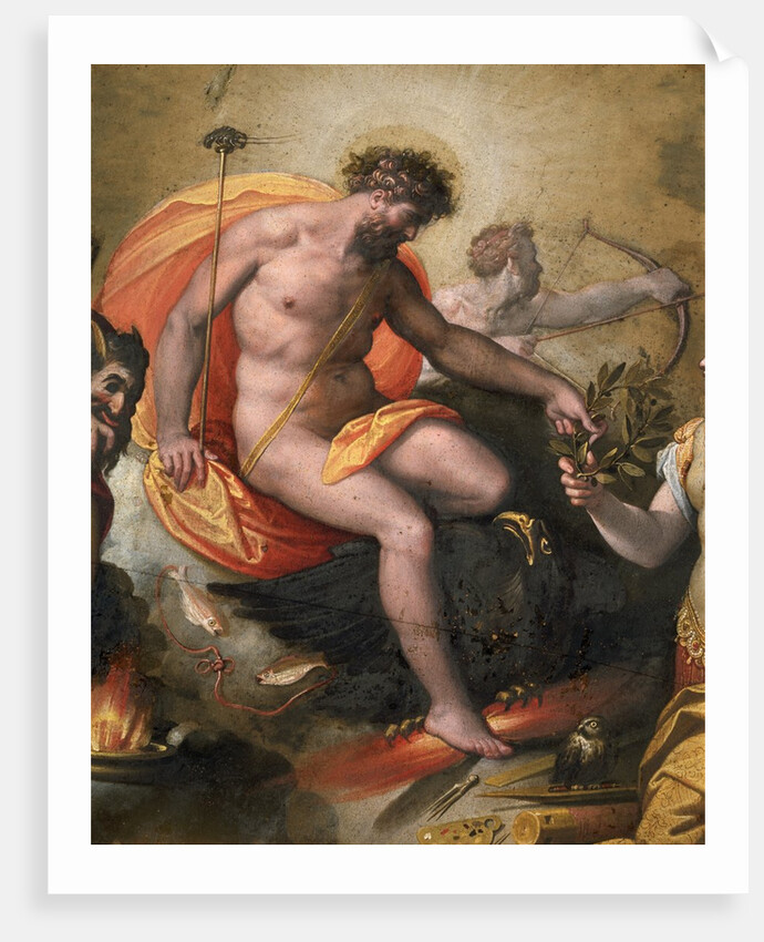 Detail of Triumphant Jupiter from the Salon of the Muses in the Villa Medici in Florence by Anonymous