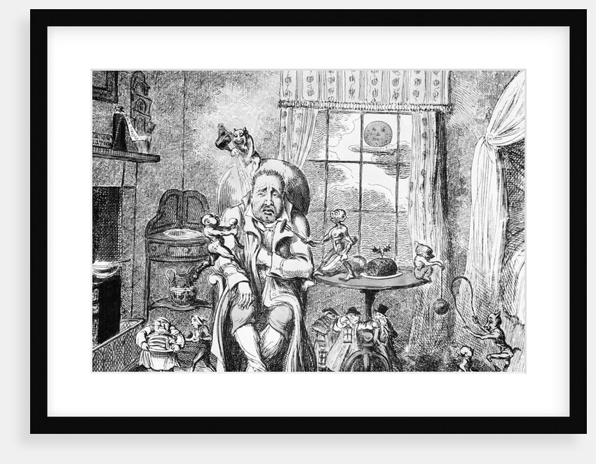 Ill Man with Pesty Creatures Offering Him More Food by Anonymous