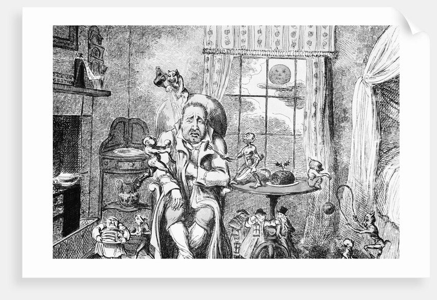 Ill Man with Pesty Creatures Offering Him More Food by Anonymous